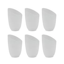 Kit 6 Vidro Tulipa Pisa Pata de Vaca Fosca Bocal 5cm Kit 6 Vidro Tulipa Pisa Pata de Vaca Fosca Bocal 5cm