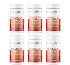 Kit 6 Vinagre De Maçã Ácido Acético 60 Capsulas - Good Vit Kit 6 Vinagre De Maçã Ácido Acético 60 Capsulas - Good Vit