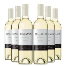 KIT 6 Vinho Argentino Branco Benjamin Torrontés, 750ml