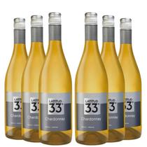 KIT 6 Vinho Argentino Latitud 33 Chardonnay, 750ml