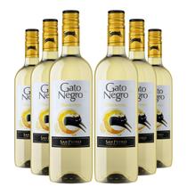 KIT 6 Vinho Branco Chileno Gato Negro Chardonnay, 6x750ml