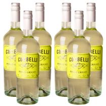 Kit 6 Vinho Branco Italiano Corbelli Pinot Grigio 750ml