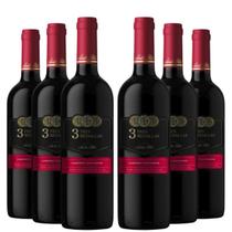 KIT 6 Vinho Chileno 3 Tres Medallas Cabernet Sauvignon 750ml
