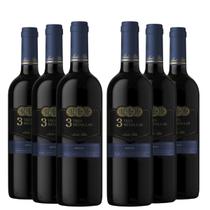 KIT 6 Vinho Chileno 3 Tres Medallas Merlot, 6x750ml