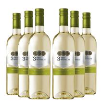 KIT 6 Vinho Chileno 3 Tres Medallas Sauvignon Blanc, 6x750ml
