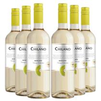 KIT 6 Vinho Chileno Chilano Moscato Branco Suave, 750ml