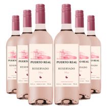 KIT 6 Vinho Chileno Puerto Real Reservado Rosé, 750ml