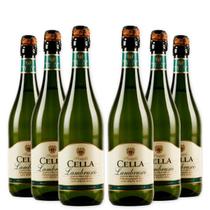 KIT 6 Vinho Italiano Lambrusco Cella Branco Suave, 750ml