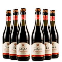 KIT 6 Vinho Italiano Lambrusco Cella Tinto Suave, 750ml