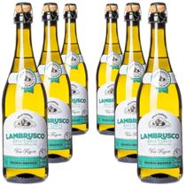 Kit 6 Vinho Lambrusco Branco Italiano Villa Fabrizia 750ml