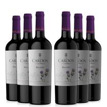 KIT 6 Vinho Tinto Argentino Los Cardos Malbec, 6x750ml KIT 6 Vinho Tinto Argentino Los Cardos Malbec, 6x750ml