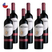 Kit 6 Vinhos Antares Carmenère Tinto Chile 750ml