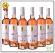 Kit 6 Vinhos Argentino La Linda Rosé Malbec
