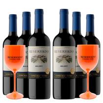 KIT 6 Vinhos Concha y Toro Reservado Malbec, 6x750ml