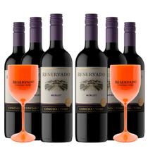 KIT 6 Vinhos Concha y Toro Reservado Merlot, 6x750ml