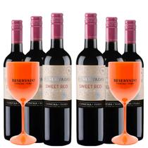 KIT 6 Vinhos Concha y Toro Reservado Tinto Suave Sweet Red