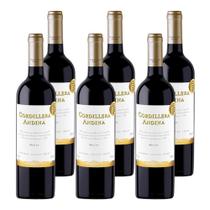 Kit 6 Vinhos Cordillera Andina Merlot Tinto Chile 750ml