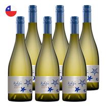 Kit 6 Vinhos Kalfu Reserva Molu Sauvignon Blanc Branco Chile 750ml