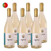 Kit 6 Vinhos Opta Dão Encruzado Branco Portugal 750ml