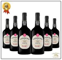 Kit 6 Vinhos Português, Porto Ferreira Ruby