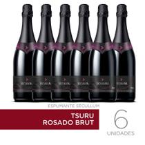 Kit 6 Vinhos Sécullum Rosado Espumante Natural Brut Tsuru