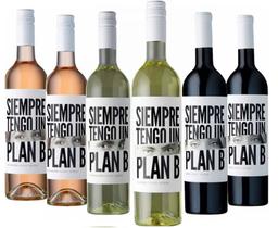 Kit 6 vinhos Siempre Tengo un Plan B - (2 Tintos, 2 Brancos e 2 Rosés) - Bodega Budeguer