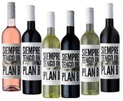 Kit 6 Vinhos Siempre Tengo un Plan B - 3 Vinhos Tinto, 2 Branco e 1 Rosé