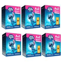 KIT 6 Vitamina A-Z Stitch Sabor Tutti-Frutti 30 Gomas Vitatoon KIT 6 Vitamina A-Z Stitch Sabor Tutti-Frutti 30 Gomas Vitatoon