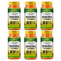 Kit 6 vitamina b3 60 caps de 500 mg unilife