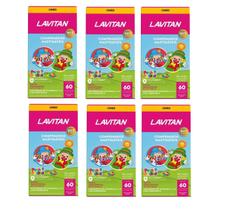 Kit 6 Vitamina Lavitan Kids Sabor Tutti Frutti 60Cp - Cimed