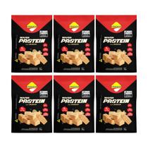 Kit 6 wafer protein 9g diet zero lactose amendoim 35g lowçucar