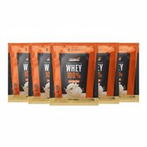 Kit 6 whey protein 100% 21g proteina baunilha sache