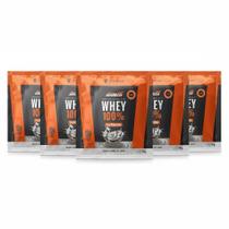 Kit 6 whey protein 100% 21g proteina creme de coco sache