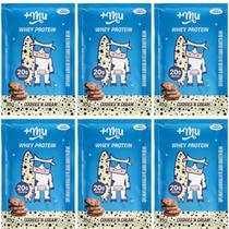 Kit 6 whey protein concentrado sache cookiescream 20g proteina 37g +mu