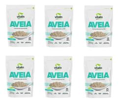 Kit 6 X Aveia Flocos Finos Sem Glúten Vitalin 200G