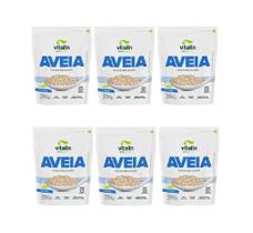 Kit 6 X Aveia Flocos Integral S/Glúten 200G Vitalin