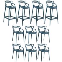 KIT - 6 x cadeiras + 4 x banquetas altas Masters Allegra
