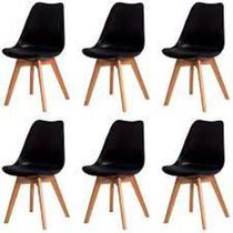 Kit - 6 X Cadeiras Leda - Preto Kit - 6 X Cadeiras Leda - Preto
