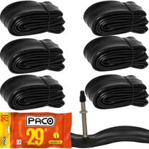 Kit 6 X Câmaras De Ar 29 Paco Mtb 29er - Valvula Presta 48mm