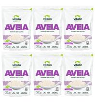 Kit 6 X Farinha De Aveia Integral Sem Glúten Vitalin 200G