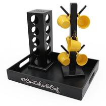 Kit 6 Xicara Porta Capsula Para Dolce Gusto Bandeja Acrílico