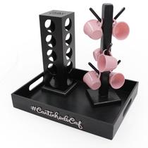 Kit 6 Xicara Porta Capsula Para Dolce Gusto Bandeja Acrílico