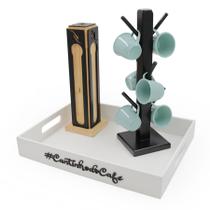 Kit 6 Xicara Porta Capsulas Nespresso Bandeja Cores Acrílico