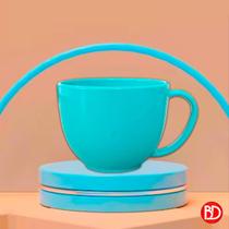 Kit 6 xicaras acrilico tiffany 200ml com pires