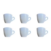 Kit 6 xicaras de café 70ml acrilico/plastico 5cm altura por 6cm diametro (pequena) plastico branco Kit 6 xicaras de café 70ml acrilico/plastico 5cm altura por 6cm diametro (pequena) plastico branco