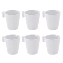 Kit 6 Xícaras De Cerâmica Pequenas 80ml Jogo Caneca Para Chá Café Servir Bebidas Presente 6 Peças Para Cozinha