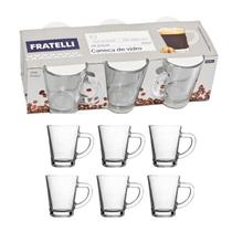 Kit 6 Xícaras de Vidro Egípcio 70ml para Café, Cafezinho e Chá Vidro Resistente 12, 18 e 24 Unid Kit 6 Xícaras de Vidro Egípcio 70ml para Café, Cafezinho e Chá Vidro Resistente 12, 18 e 24 Unid