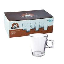 KIT 6 Xícaras de Vidro LISA 80ml CAFÉ capuccino Coffe Plain