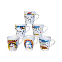 Kit 6 Xícaras Flork Meme 120ml