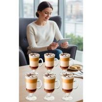 Kit 6 Xícaras Taça Café Cappuccino 125ml Alta Elegância Kit 6 Xícaras Taça Café Cappuccino 125ml Alta Elegância